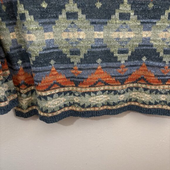 Denim & Supply Ralph Lauren Aztec Southwestern Knit Sweater Size Medium - Picture 4 of 10